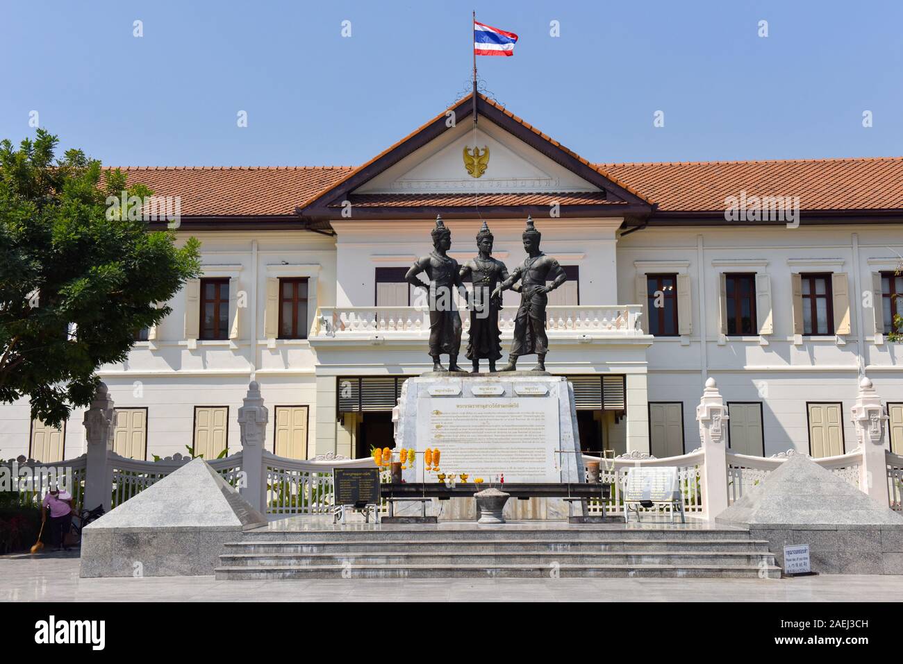 Tre Re monumento, Chiang Mai, Thailandia Foto Stock
