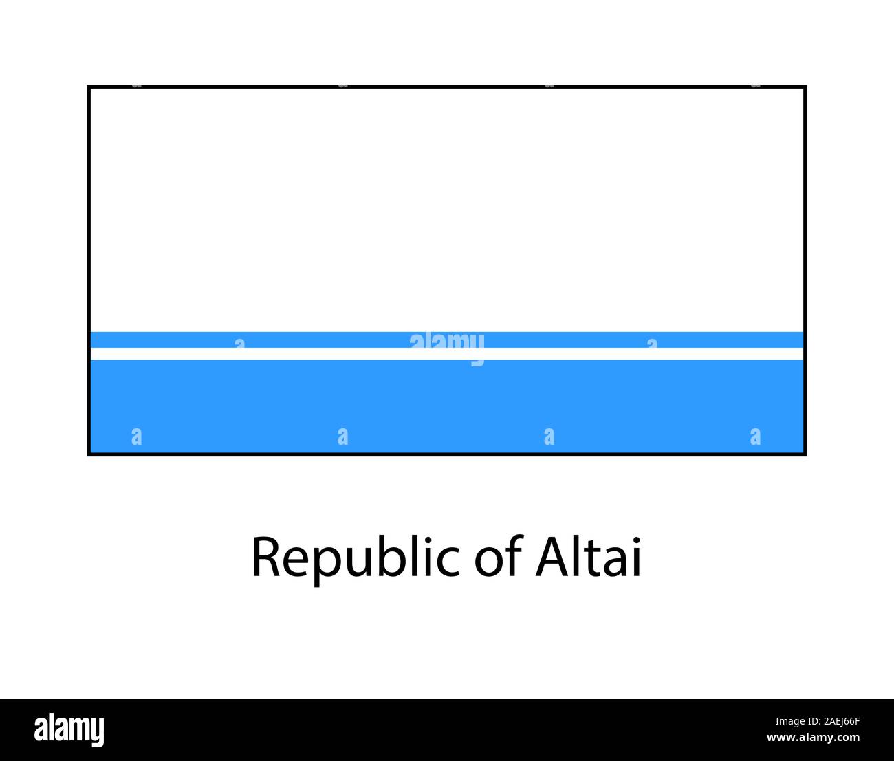 Bandiera della Repubblica di Altai, Russia. Federazione russa stato. Altai Repubblica, Gorno-Altaisk. Illustrazione Vettoriale