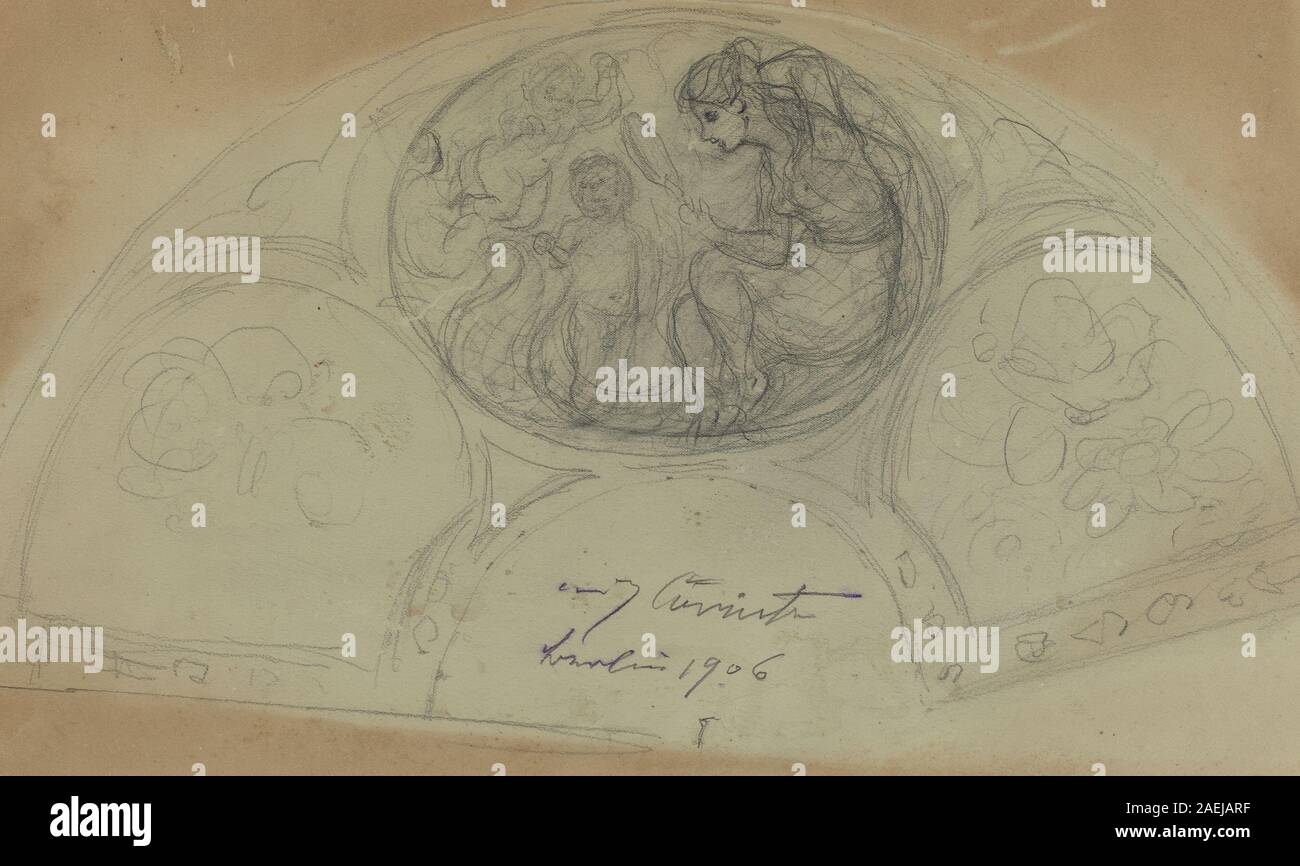 Lovis Corinth, il design della ventola (verso), probabilmente 1906 Design della ventola [tergo]; probabilmente 1906 Foto Stock