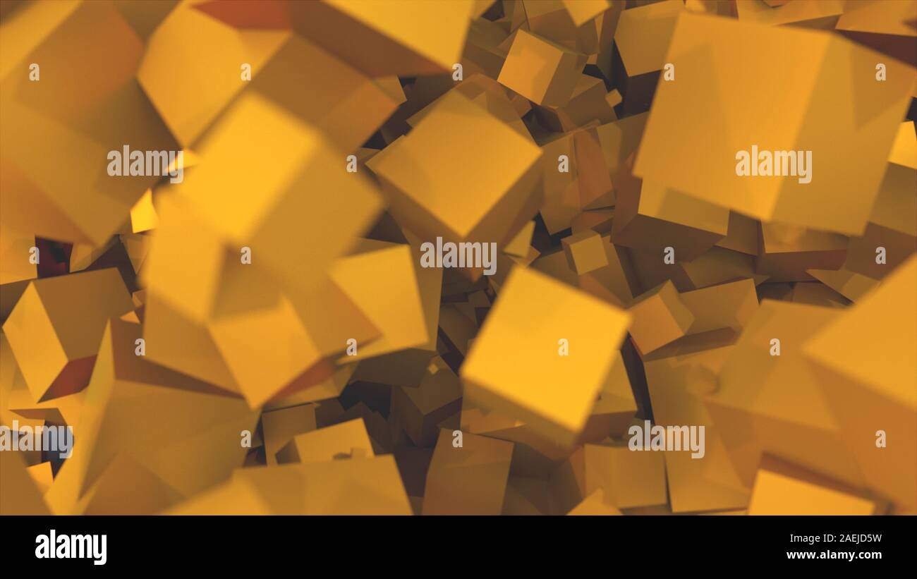 Bellissimo sfondo dorato, generate dal computer. Rendering 3D texture astratta Foto Stock