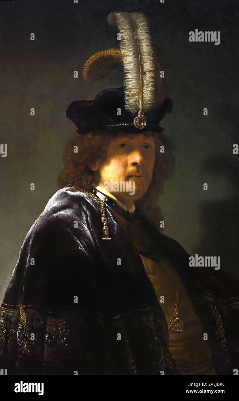 Ritratto Di Auto 1635 Harmenszoon Rembrandt van Rijn 1606-1669 Olandese, Paesi Bassi, Olanda, Foto Stock