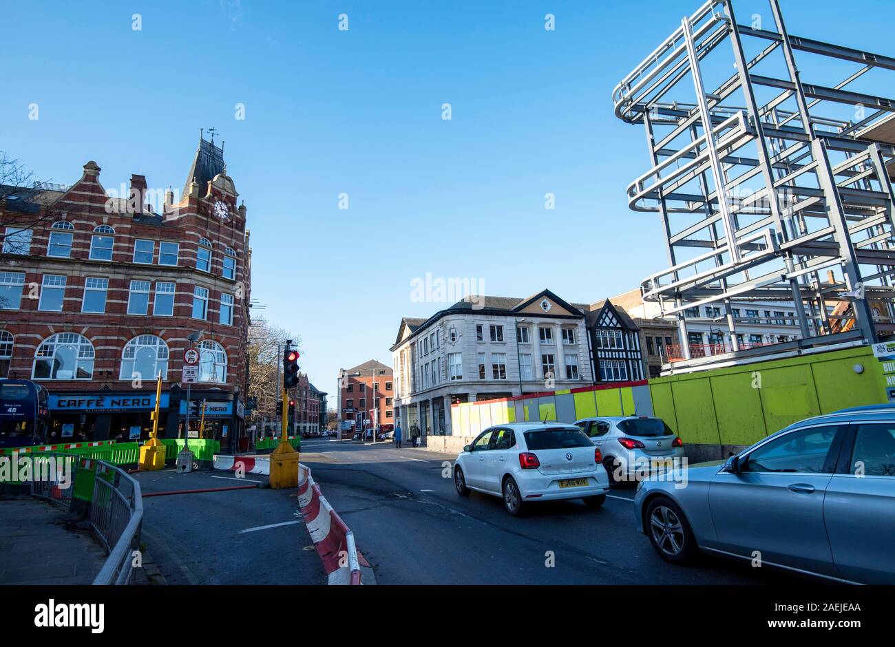 Sviluppo attorno alla zona Broadmarsh sul lato sud del centro citta' di Nottingham, Nottinghamshire REGNO UNITO Inghilterra Foto Stock