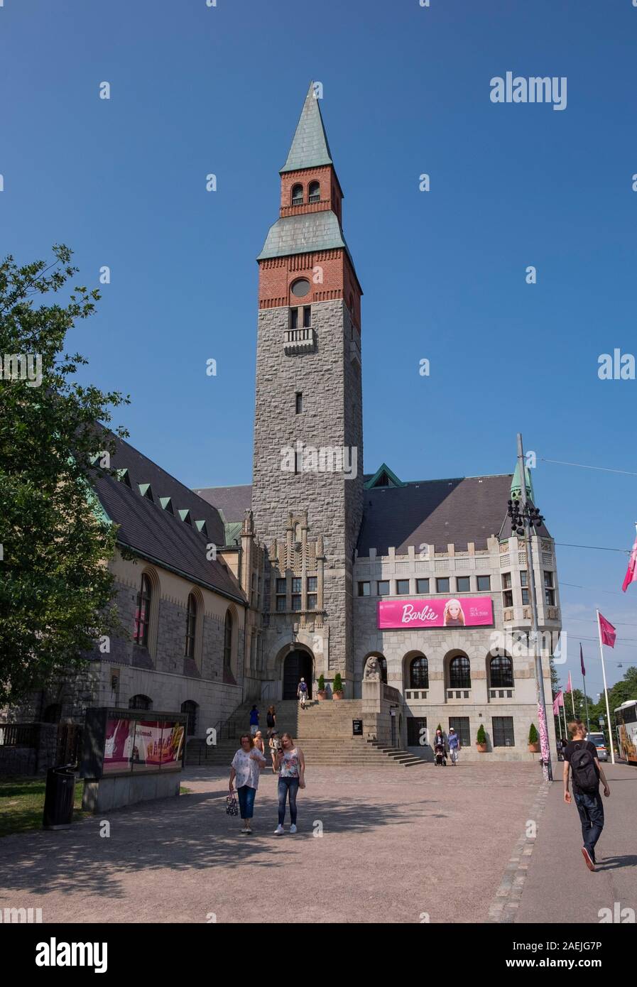 Ingresso al museo nazionale della Finlandia, Helsinki, Finlandia e Scandinavia, Europa Foto Stock