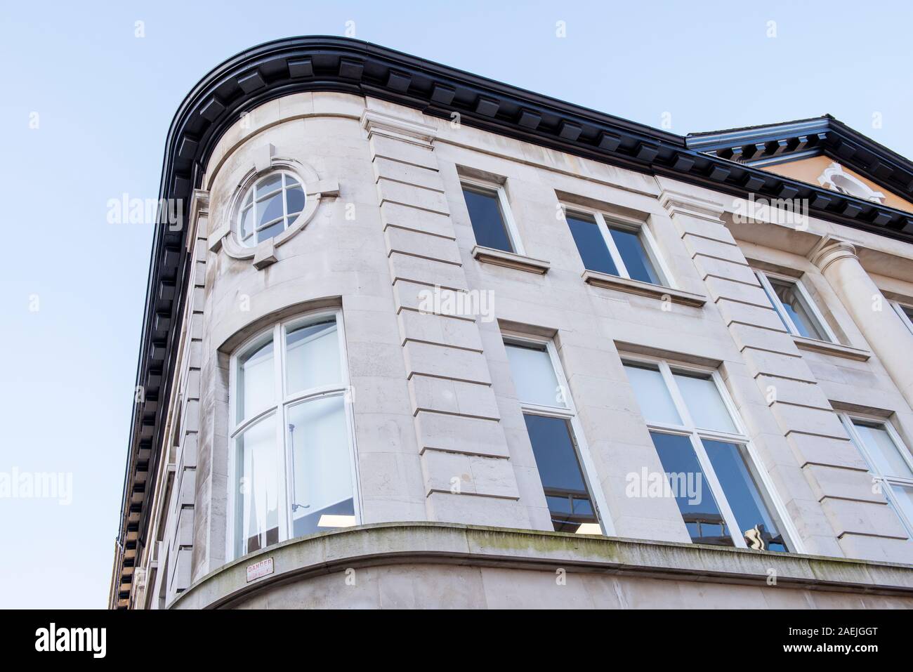 Architettura su Carrington Street, che circonda il Broadmarsh lo sviluppo sul lato sud del centro citta' di Nottingham, Nottinghamshire REGNO UNITO Inghilterra Foto Stock