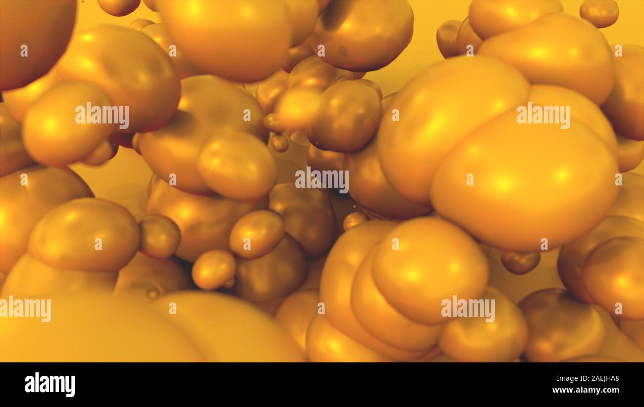 Bellissimo sfondo dorato, generate dal computer. Rendering 3D texture astratta Foto Stock