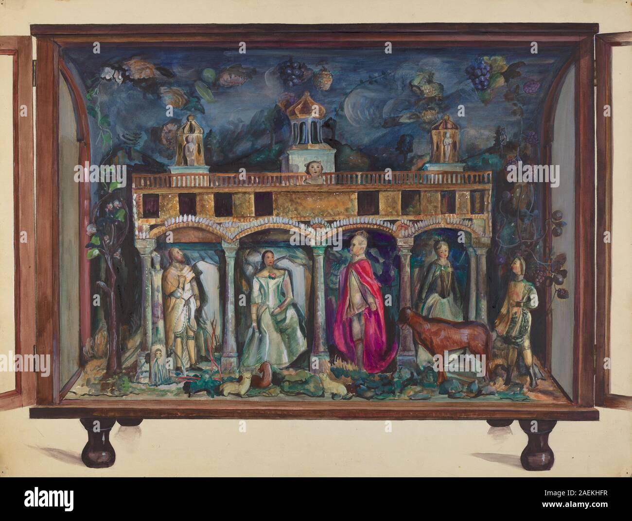 Mina Lowry, cera, gruppo c 1936 Gruppo di cera; c. 1936 Foto Stock