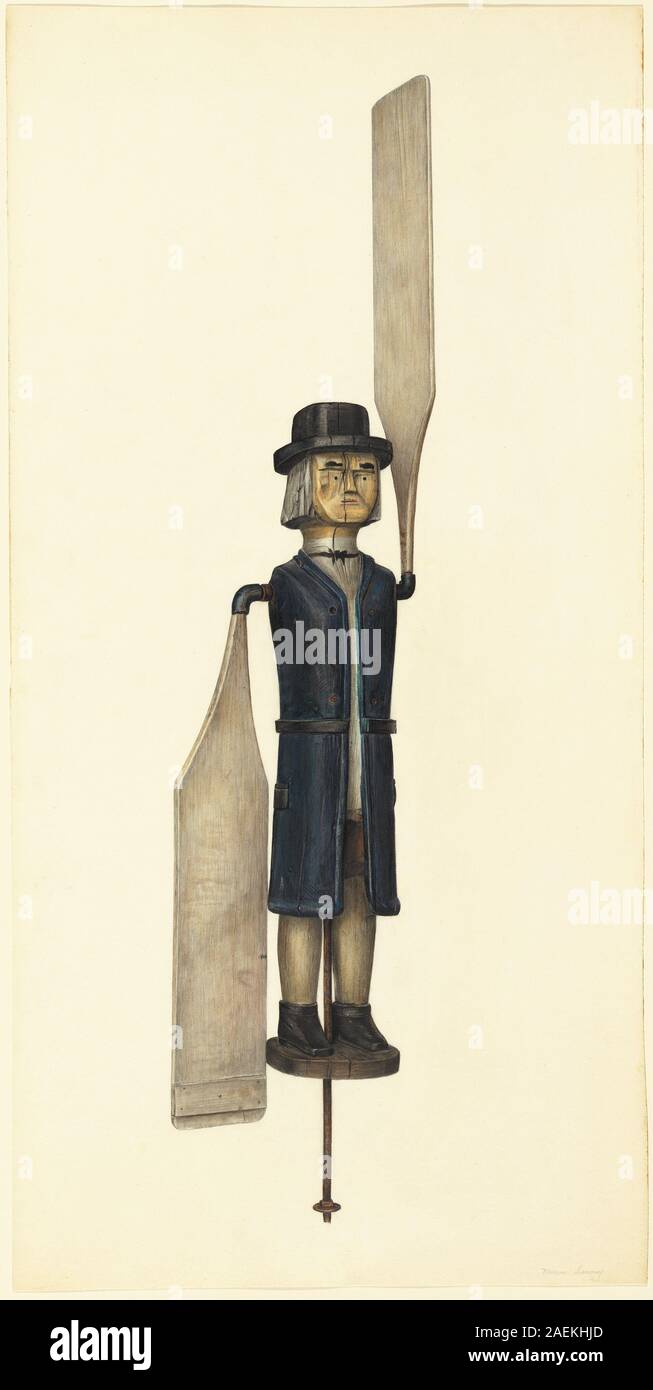 Vortice di Mina Lowry, 1941 circa, raffigura un piccolo oggetto decorativo rotante che enfatizza la costruzione, il materiale, l'equilibrio, la forma, la decorazione dipinta, e artigianato popolare o meccanico dei giocattoli dei primi anni del xx secolo. Foto Stock