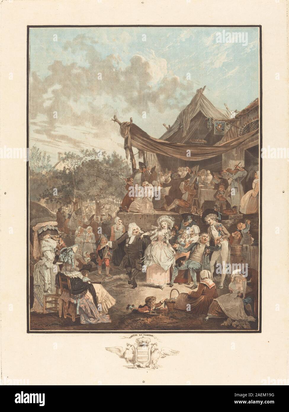 Debucourt Philibert-Louis, Le Menuet de la mariee (La sposa il Minuetto), 1786 Le Menuet de la mariee (La sposa il Minuetto); 1786data Foto Stock