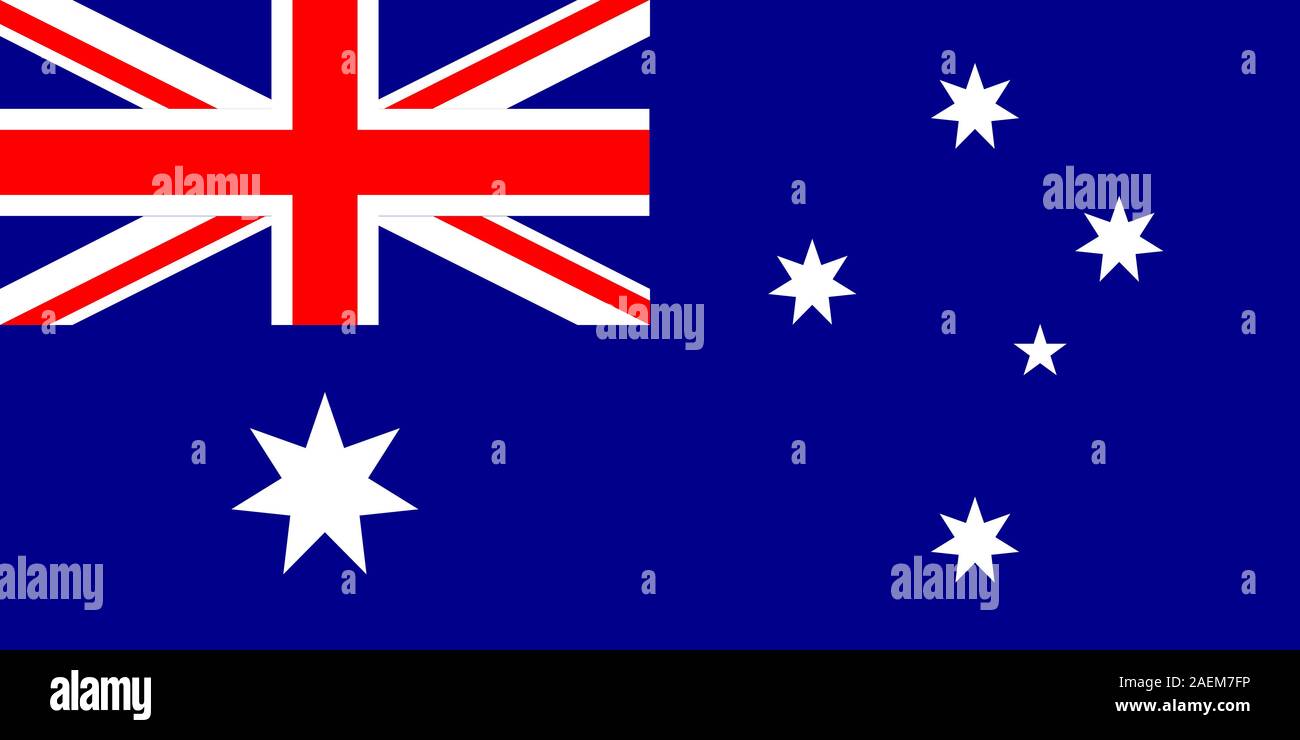 Bandiera dell'Australia. Nazionale bandiera australiana. Illustrazione Vettoriale. Illustrazione Vettoriale