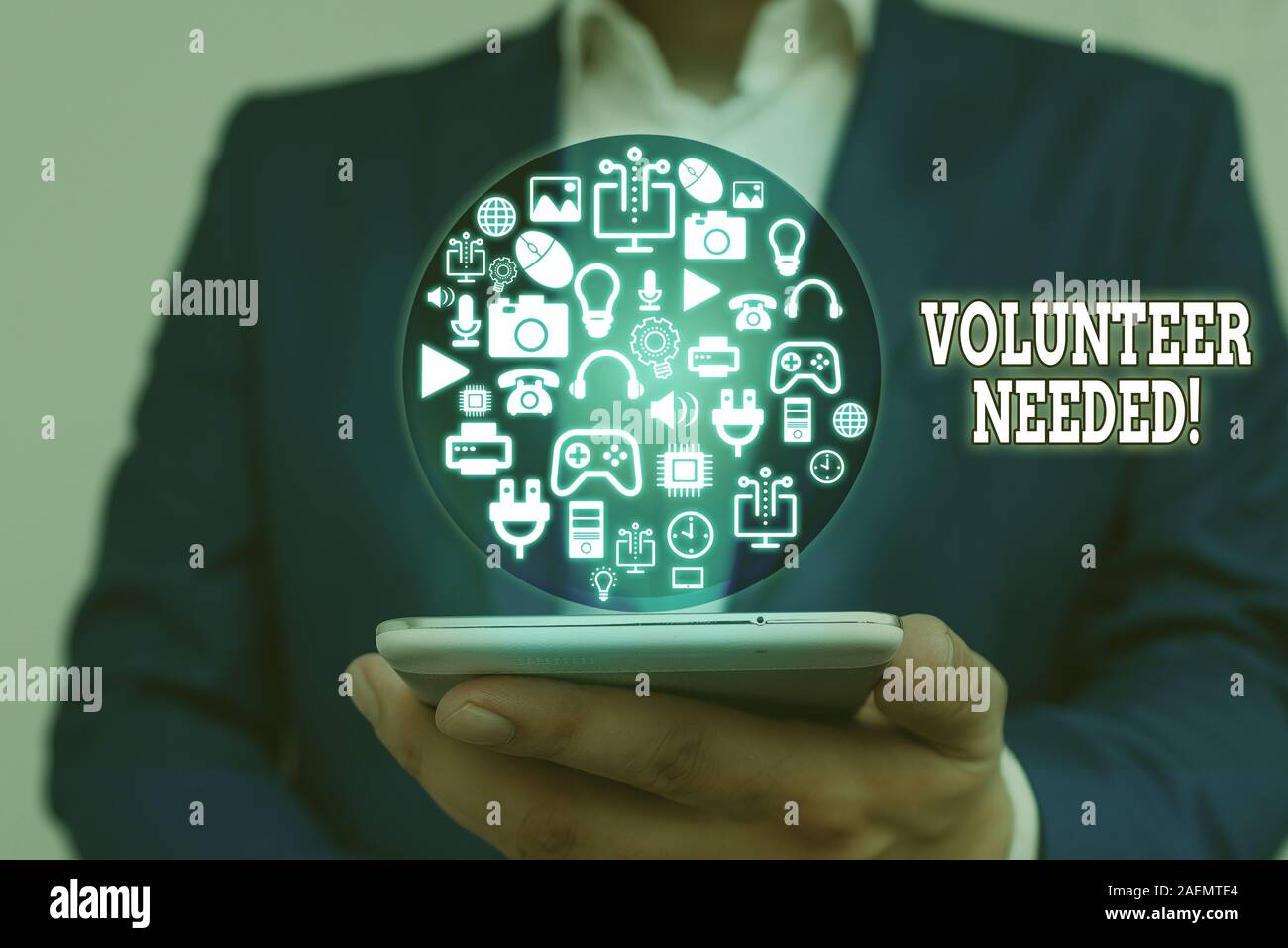 Scrittura di testo necessari volontari. Foto concettuale chiedendo dimostrando al lavoro di organizzazione senza essere pagati Foto Stock