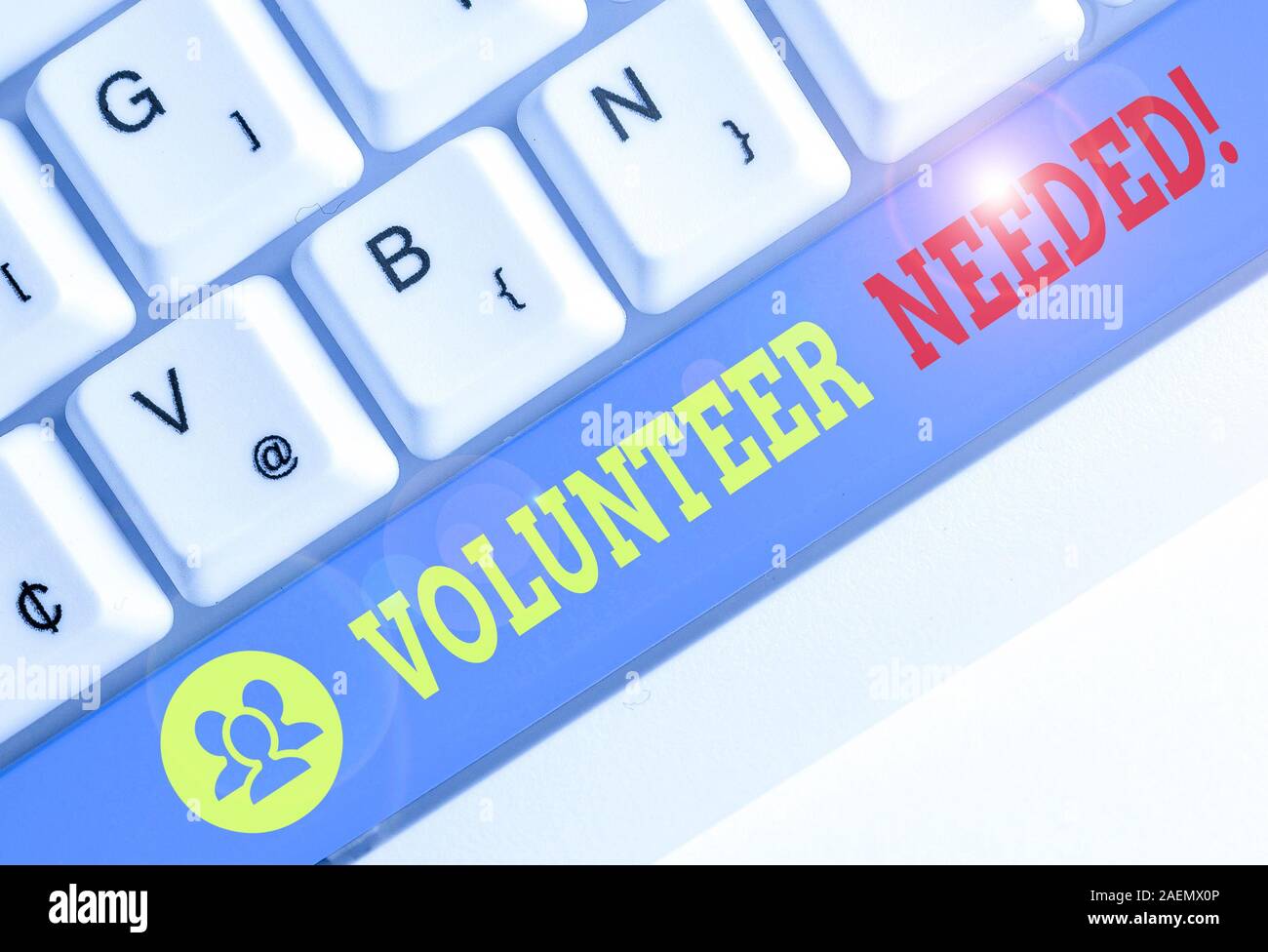 Scrittura di testo necessari volontari. Foto concettuale chiedendo dimostrando al lavoro di organizzazione senza essere pagati Foto Stock