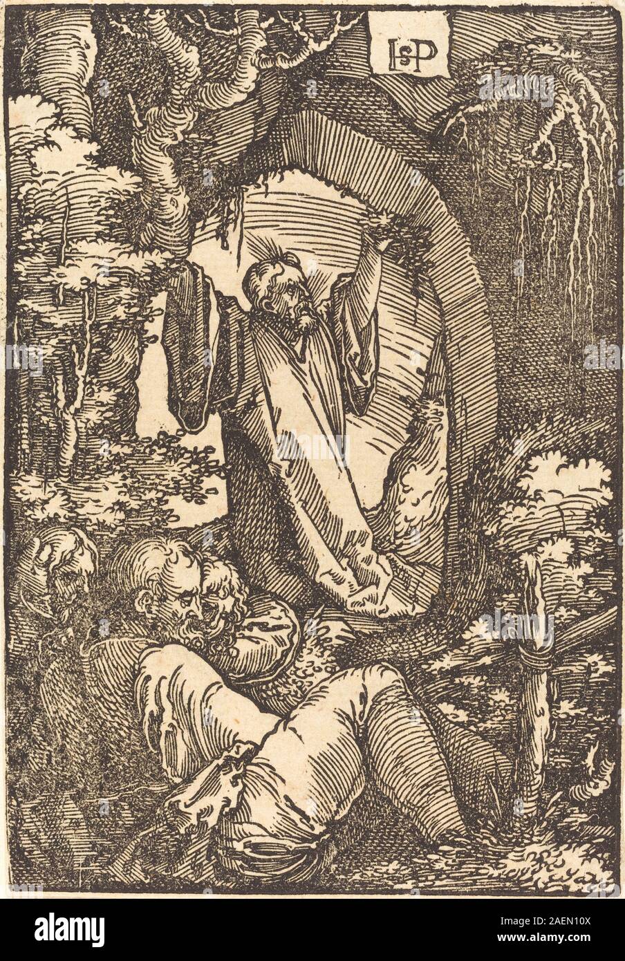 Sebald Beham, Cristo sul monte degli Ulivi, Cristo sul monte degli Ulivi Foto Stock