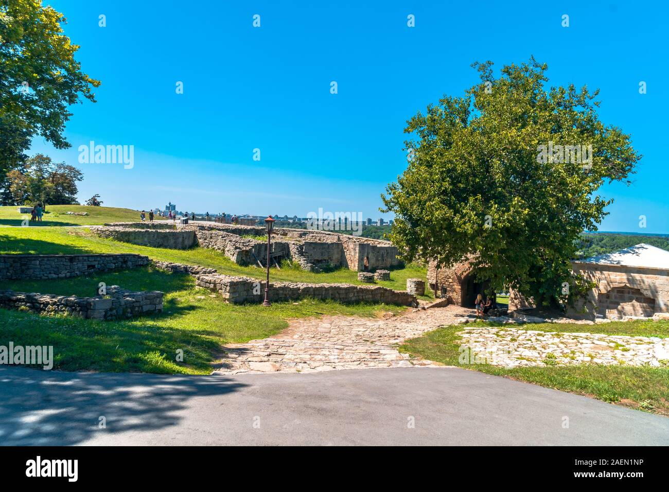 Belgrado, Serbia - 10 agosto 2019 : Kalemegdan, luogo storico di Belgrado. Si tratta di uno dei più famosi luoghi turistici. Foto Stock