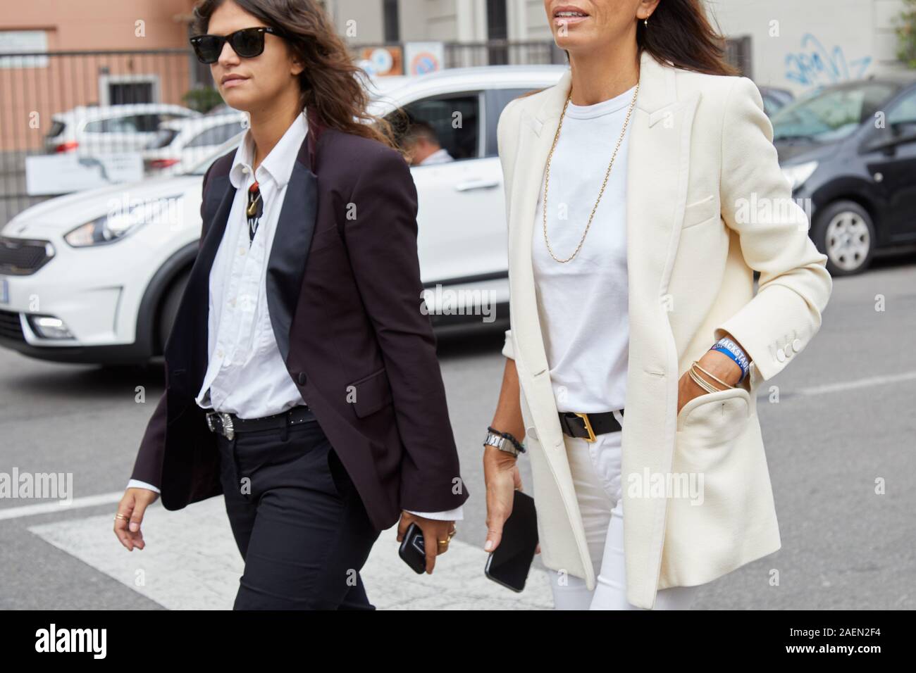 white jacket street style