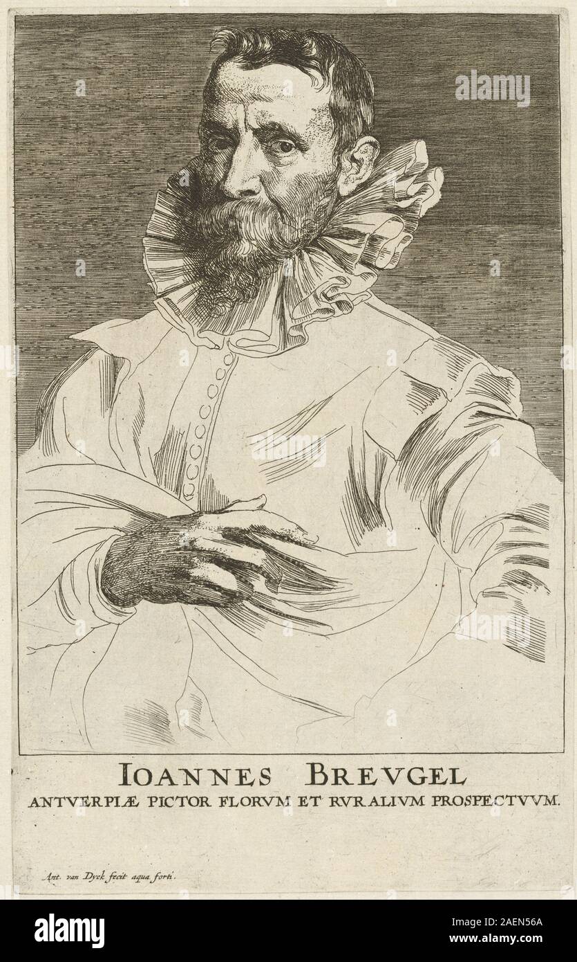 Sir Anthony van Dyck, Jan Bruegel il Vecchio, probabilmente 1626-1641, Jan Bruegel il Vecchio; probabilmente 1626/1641 Foto Stock