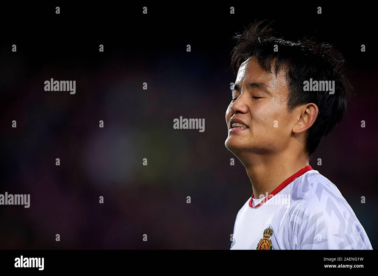 Barcellona, Spagna. 07Th Dec, 2019. Takefusa Kubo di Mallorca reagisce durante la Primera Division spagnolo "Liga Santander (Espanola)' Match tra FC Barcellona vs RCD Mallorca a Camp Nou Stadium di Barcellona, Spagna, 07 dicembre 2019. Credito: Pablo Morano/ AFLO/Alamy Live News Foto Stock