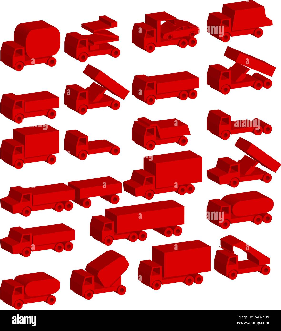 Set di icone vettoriali - trasporto dei simboli. Illustrazione Vettoriale. Illustrazione Vettoriale
