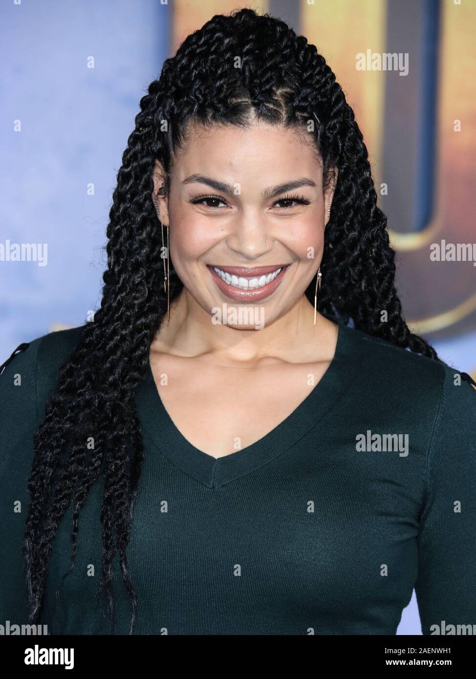 Hollywood, Stati Uniti. 09Dec, 2019. HOLLYWOOD e LOS ANGELES, CALIFORNIA, STATI UNITI D'AMERICA - Dicembre 09: cantante Jordin Sparks arriva alla Premiere mondiale di Columbia Pictures' 'Jumanji: il livello successivo" tenutasi presso la leva TCL Chinese Theatre IMAX su dicembre 9, 2019 a Hollywood e Los Angeles, California, Stati Uniti. (Foto di Xavier COLLIN/Image Press Agency) Credito: Image Press Agency/Alamy Live News Foto Stock