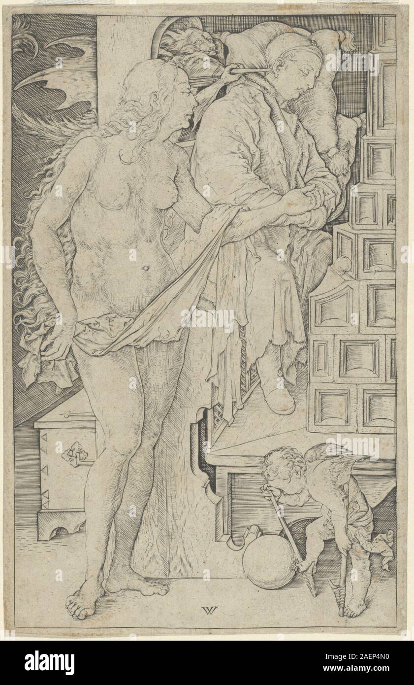 Wenzel von Olmutz, dopo Albrecht Dürer, Il sogno del medico, 1481-1497, il sogno del medico; 1481/1497 Foto Stock