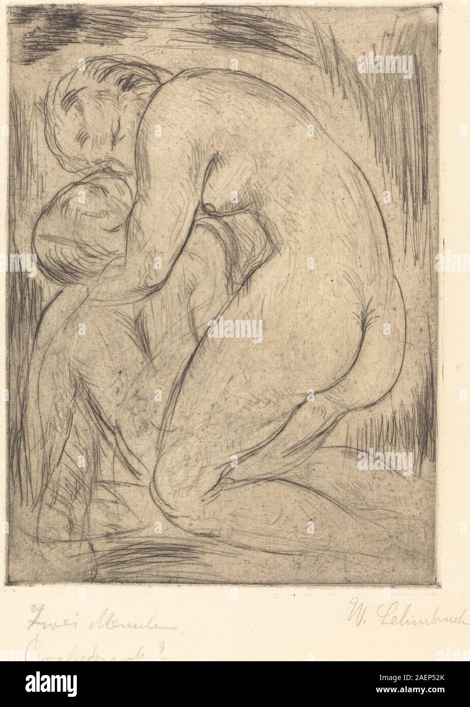 Una scultura di Wilhelm Lehmbruck del 1915 intitolata "The Dead Man", che mostra una figura reclinabile, anatomia realistica, forma espressiva e modellazione dettagliata delle superfici. Foto Stock