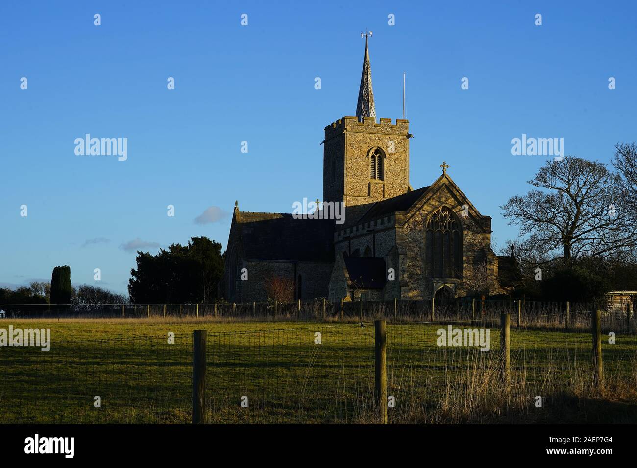 La Chiesa di San Giorgio, Thriplow Foto Stock
