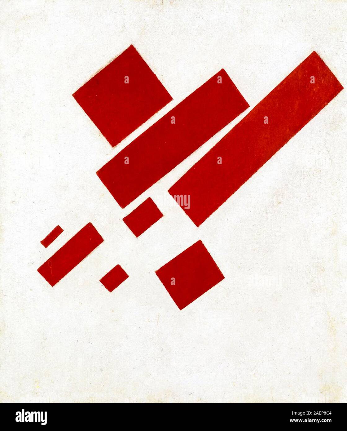 Kazimir Malevich Suprematist, composizione, (con otto rettangoli rossi), una pittura astratta, 1915 Foto Stock