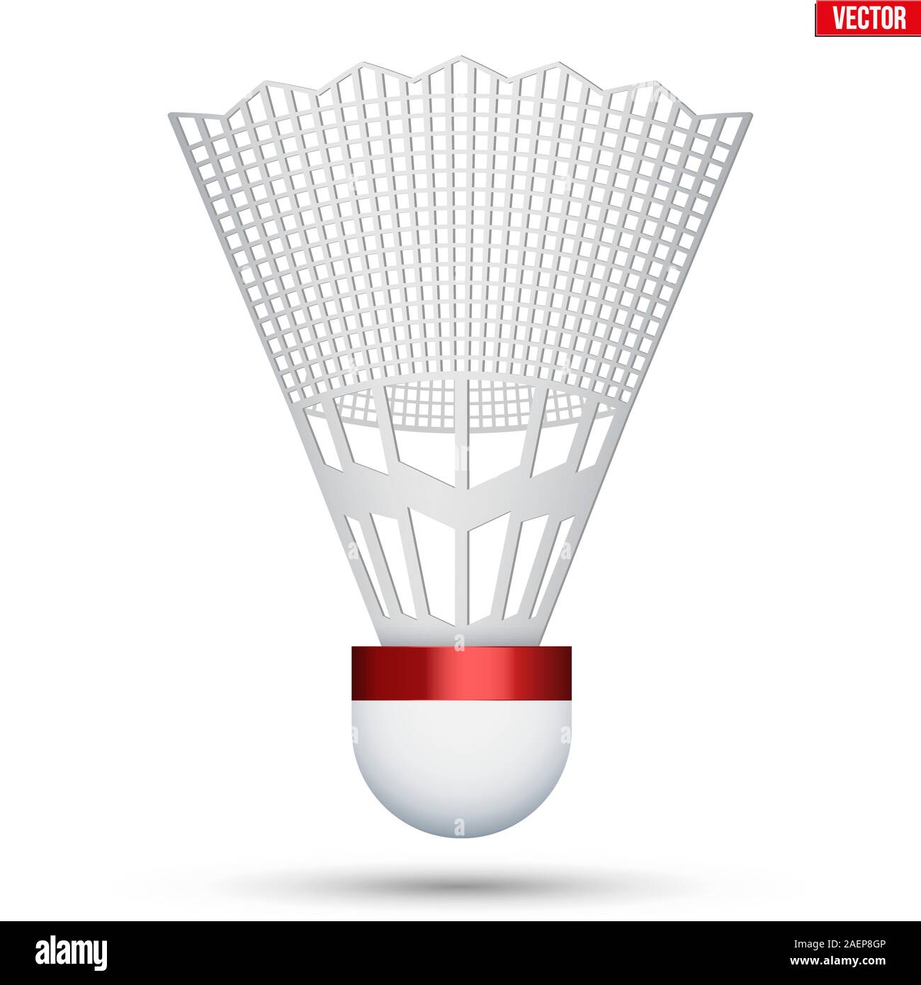 Badminton volano isolato Illustrazione Vettoriale