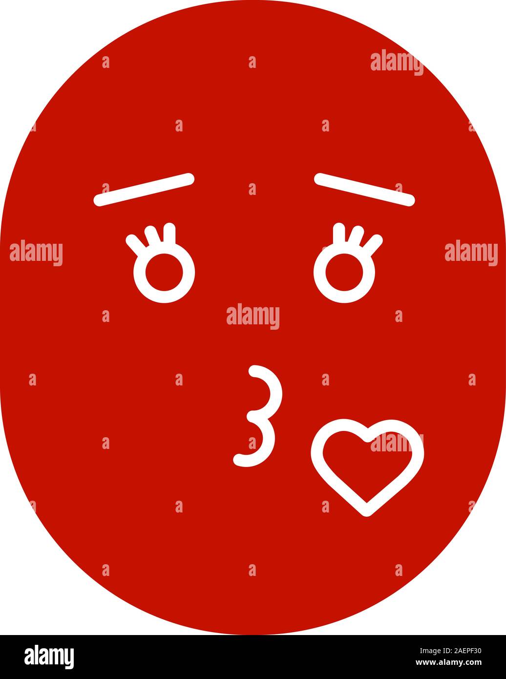 Smiley gettando kiss glifo icona di colore. Buon umore romantico. Silhouette simbolo su sfondo bianco. Mwah. Lo spazio negativo. Illustrazione Vettoriale Illustrazione Vettoriale