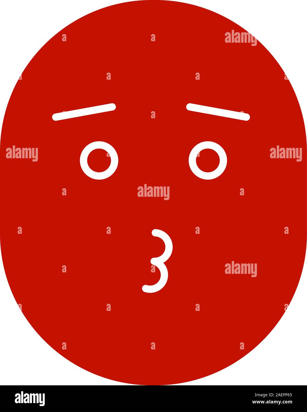 Il Bacio Sorriso con gli occhi aperti glifo icona di colore. Umore romantico. Silhouette simbolo su sfondo bianco. Lo spazio negativo. Illustrazione Vettoriale Illustrazione Vettoriale