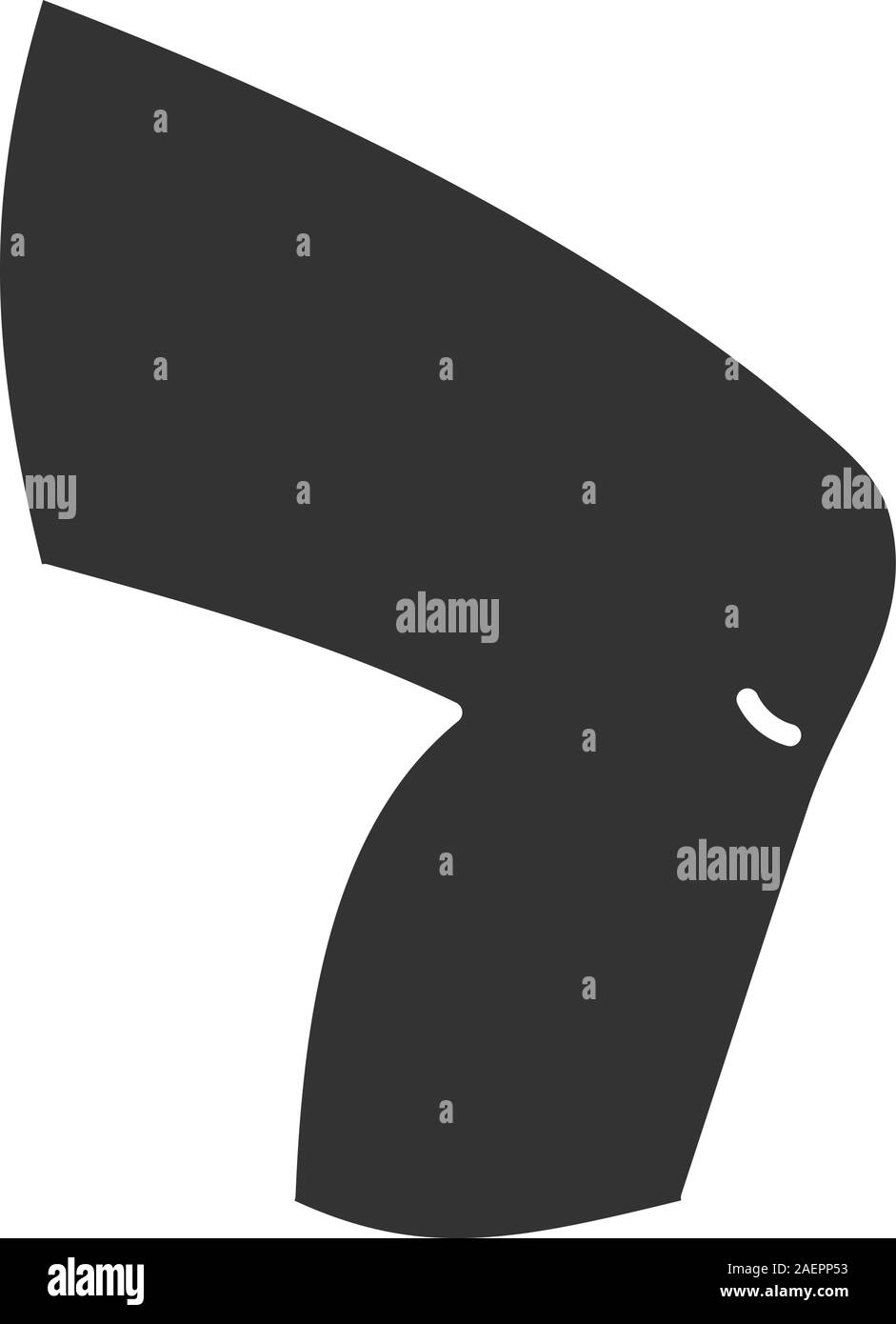 Ginocchio icona glyph. Simbolo di Silhouette. Lo spazio negativo. Vettore illustrazione isolato Illustrazione Vettoriale