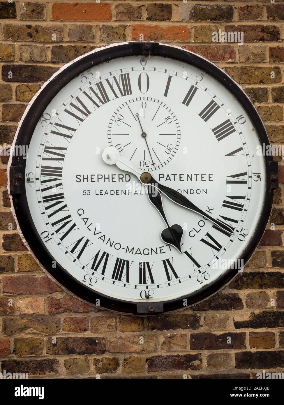 Pastore orologio presso il Royal Observatory di Greenwich, Regno Unito Foto Stock