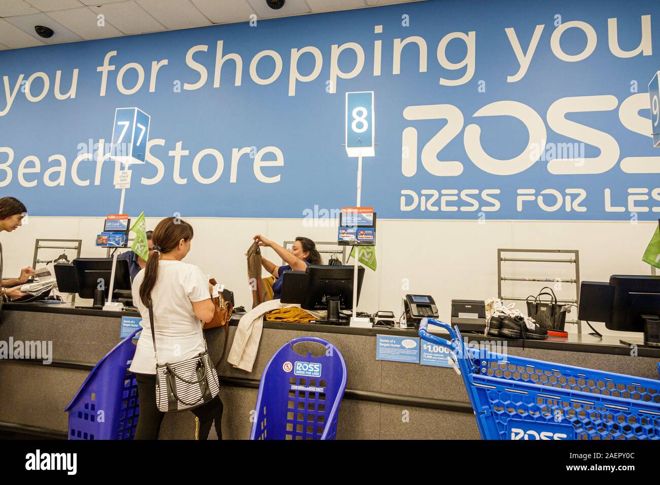 Miami Beach Florida, shopping shopper shopping negozi di mercato mercati di mercato di vendita di acquisto, negozi al dettaglio negozi business business business, Ross Dress Foto Stock