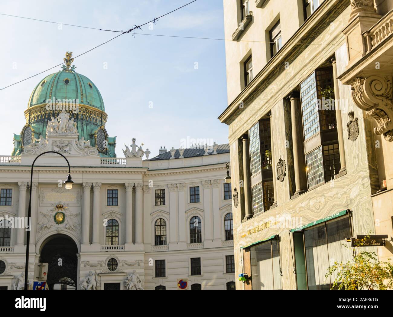 Monumenti storici della città di Vienna in Austria. Città turistica in Europa Foto Stock
