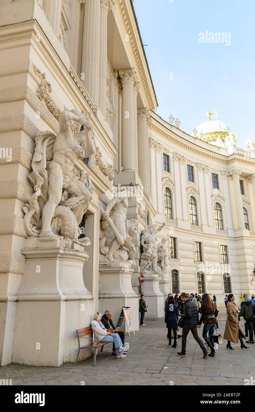 Monumenti storici della città di Vienna in Austria. Città turistica in Europa Foto Stock