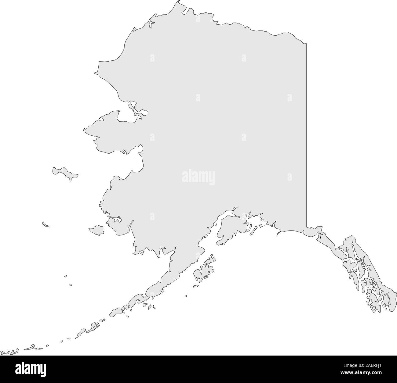 Mappa Alaska illustrazione vettoriale. Sfondo grigio. Stati Uniti d'America stato. Illustrazione Vettoriale