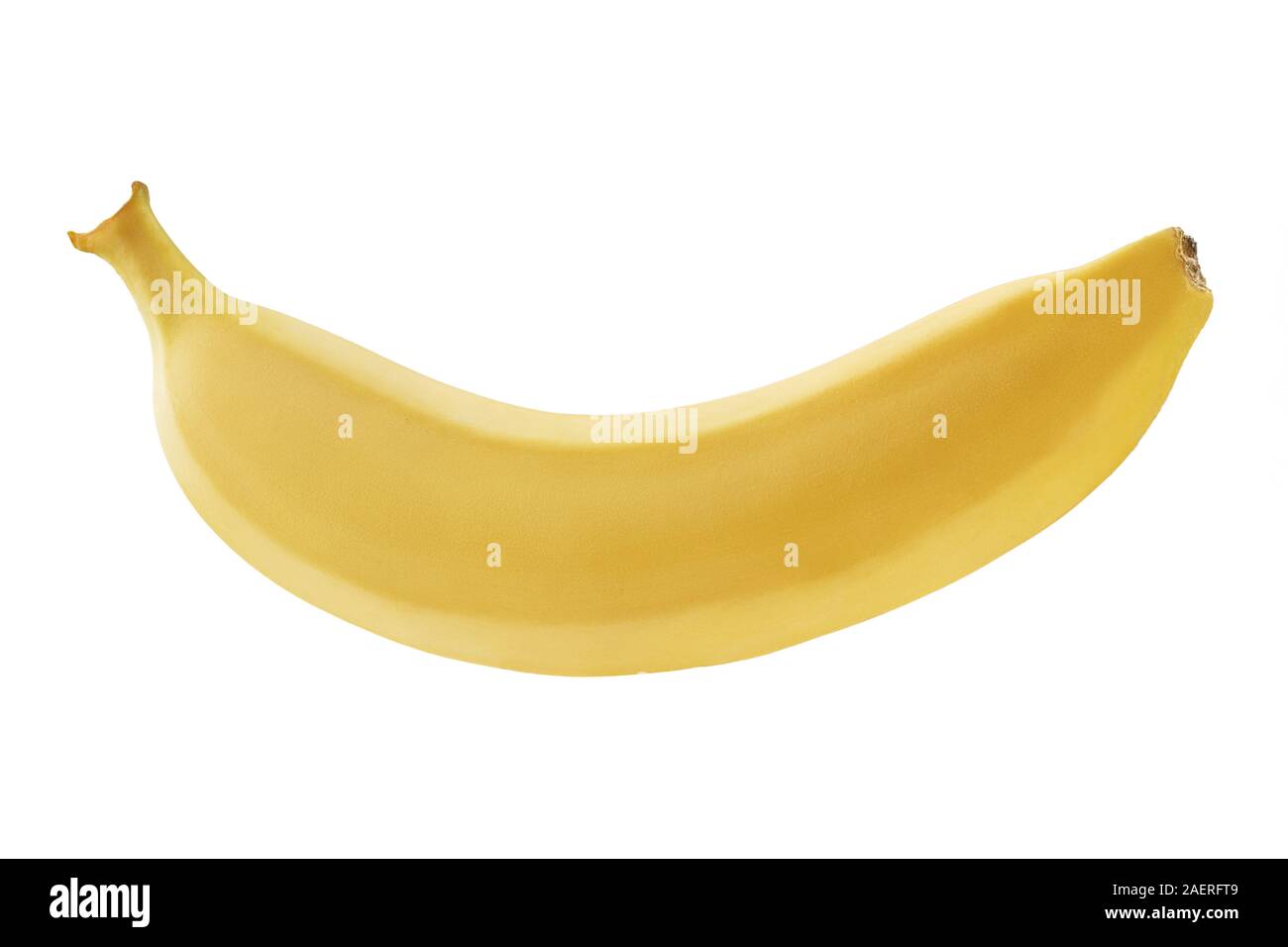 Banana su sfondo bianco, isolata. Fotografato le banane sulla pila. Buona e dettagliata di elaborazione fotografica. Foto Stock