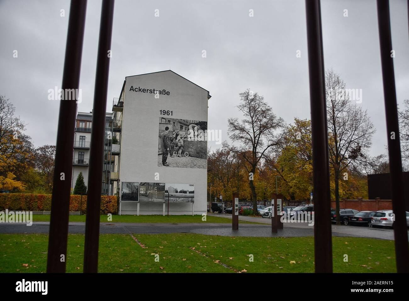 Memoriale del Muro di Berlino, Bernauer Strasse, Berlin-Mitte Foto Stock