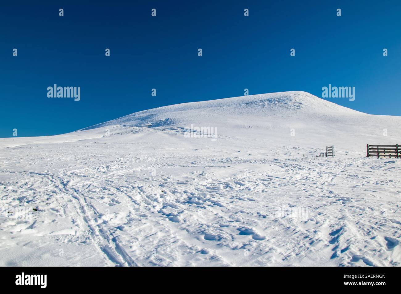 Fotografia du Col de la Croix Morand sous la neige Foto Stock