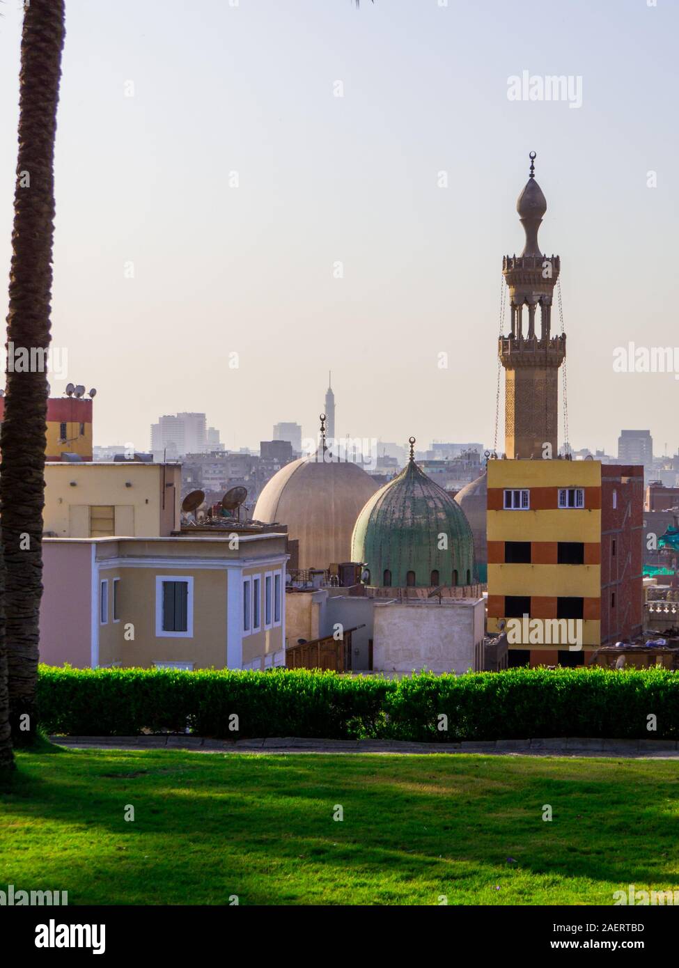 Il Cairo, Egitto. Vista dal di Al Azhar Park Foto Stock