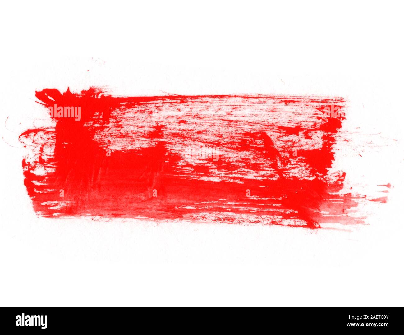 Rosso pennello Acquerelli. Abstract texture ad acquerello Foto Stock