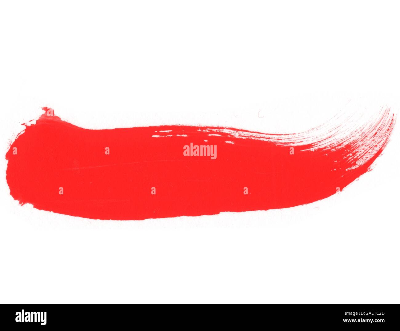 Acquerello rosso tratto di pennello Foto Stock