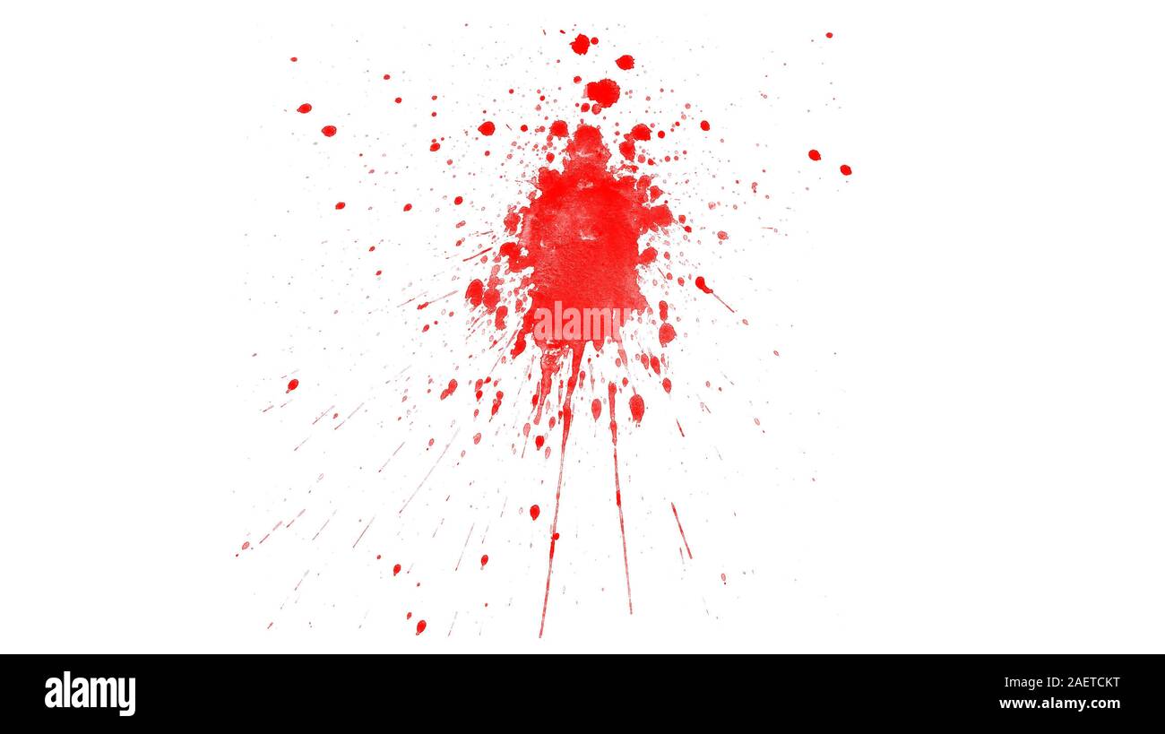 Rosso di spruzzi di vernice a pennello. Rosso sfondo splash Foto Stock