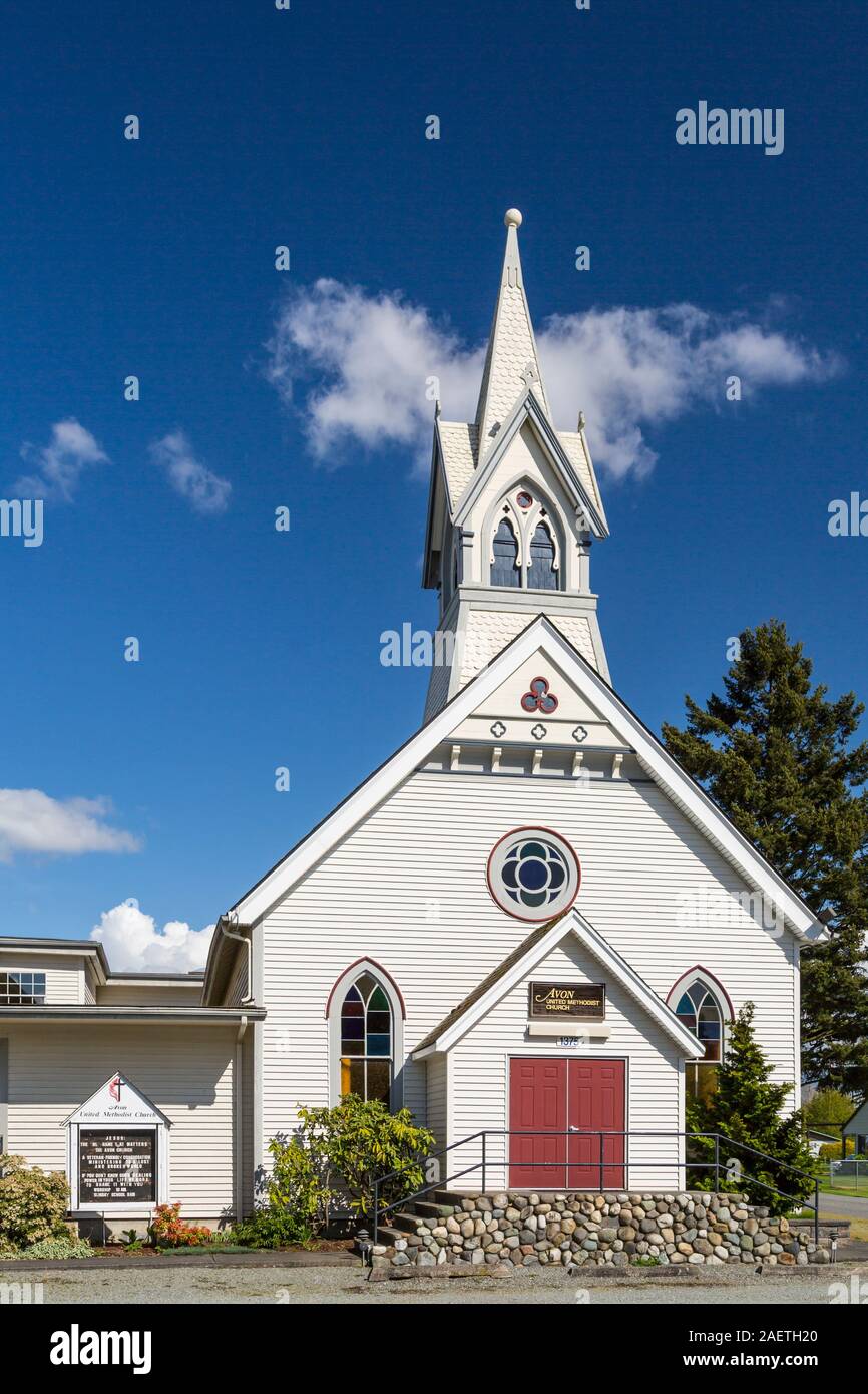 L'Avon Regno Chiesa Metodista vicino a Mount Vernon, Washington, Stati Uniti d'America. Foto Stock