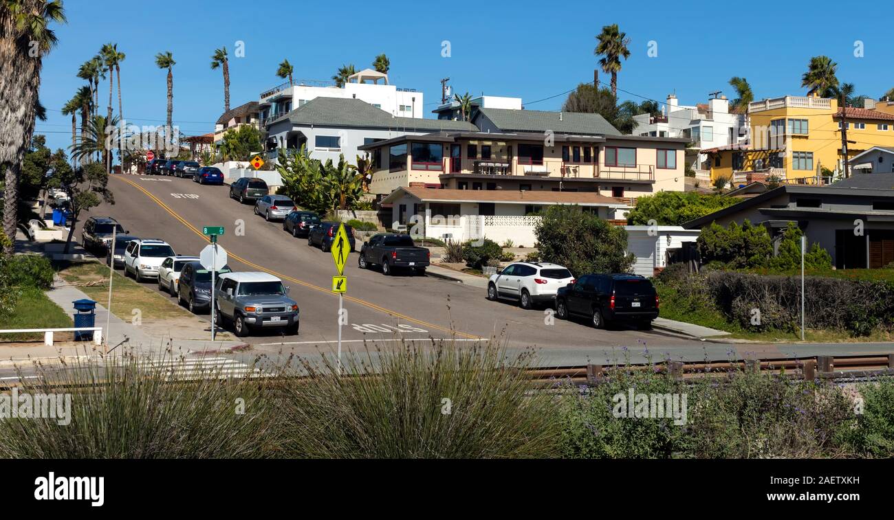 CARLSBAD, CA, Regno SATATES - NOVEMBRE 09,2016: vista sulla bella strada al di Carlsbad, California, Stati Uniti d'America. Foto Stock