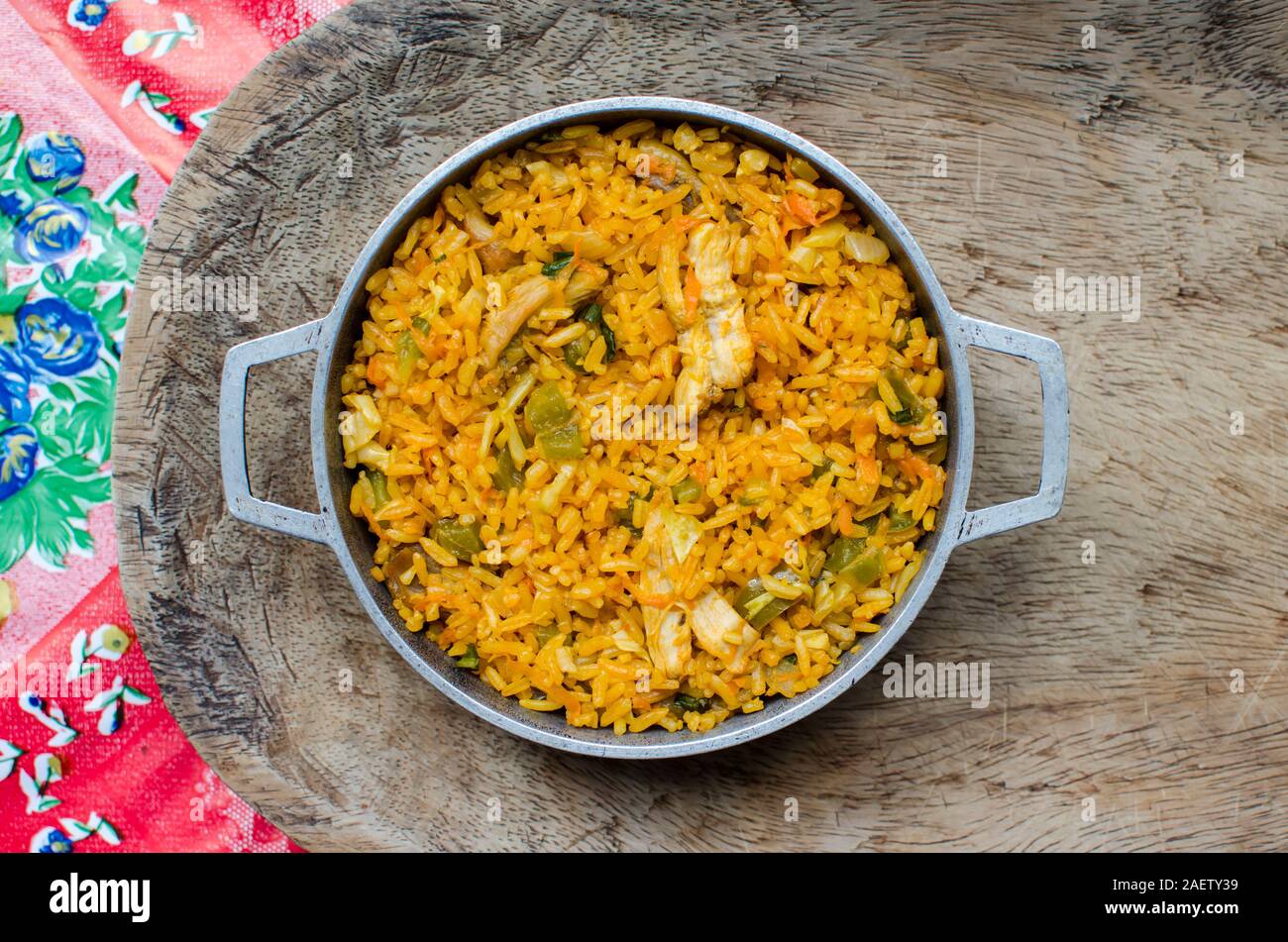 Panamanian di riso con pollo Foto Stock