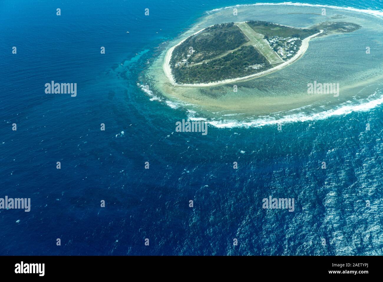 Vista aerea di Lady Elliot Island nel Queensland, in Australia. Foto Stock