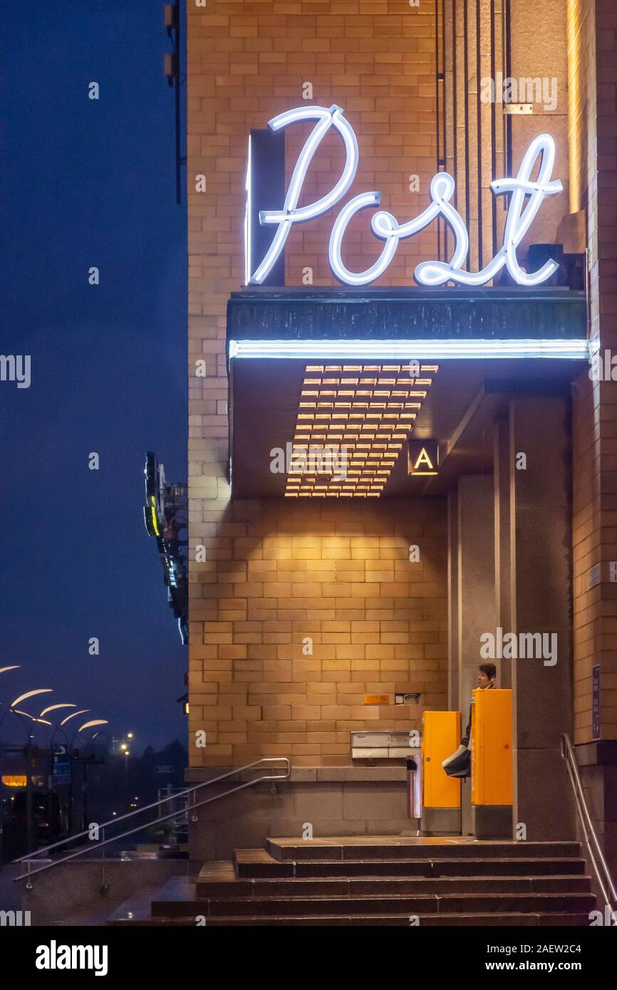 Ex ufficio postale principale di Helsinki, Finlandia Foto Stock