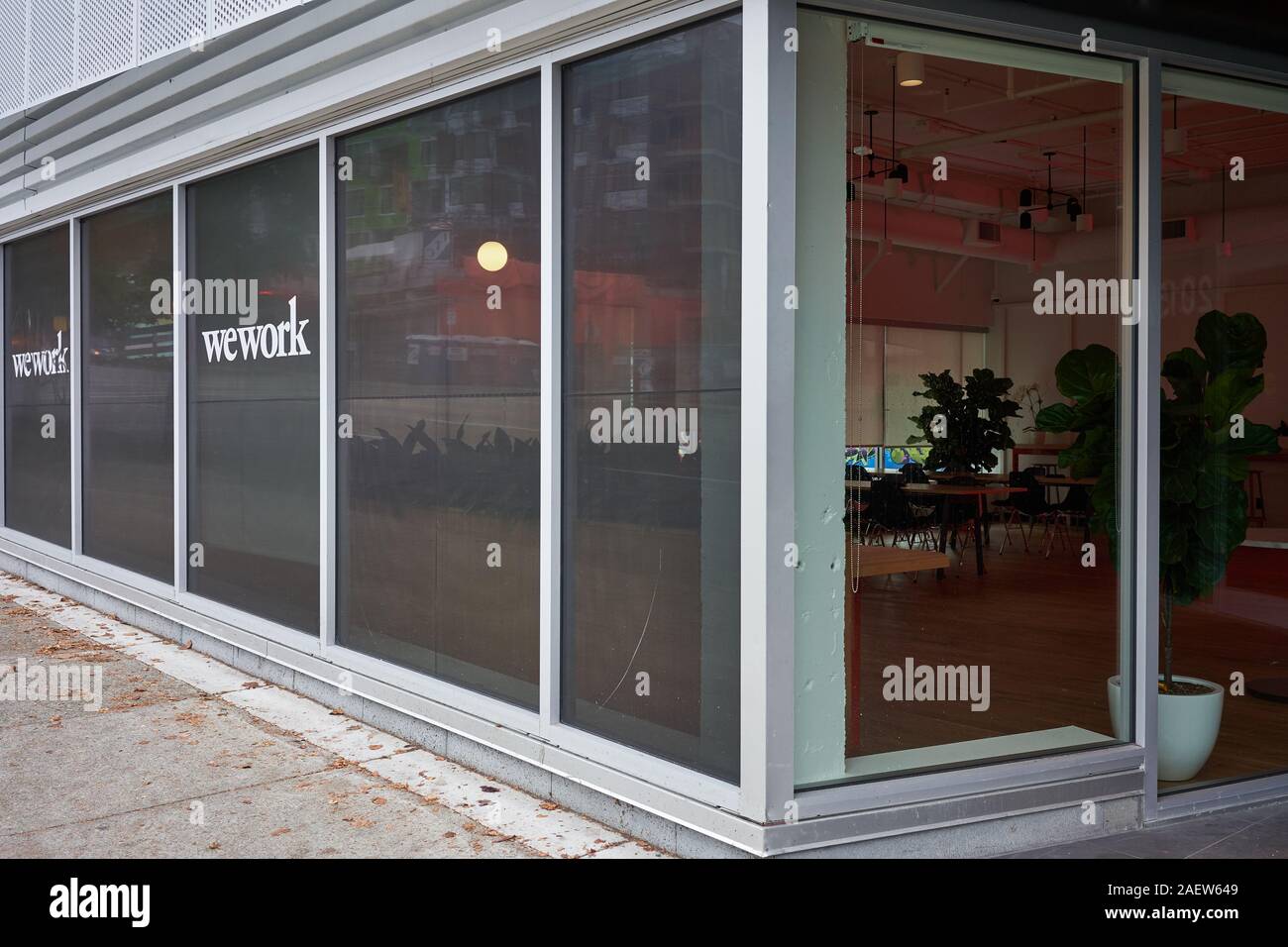 Vancouver, BC, Canada - Ott 12, 2019: Un WeWork co-working space location a Vancouver. Foto Stock