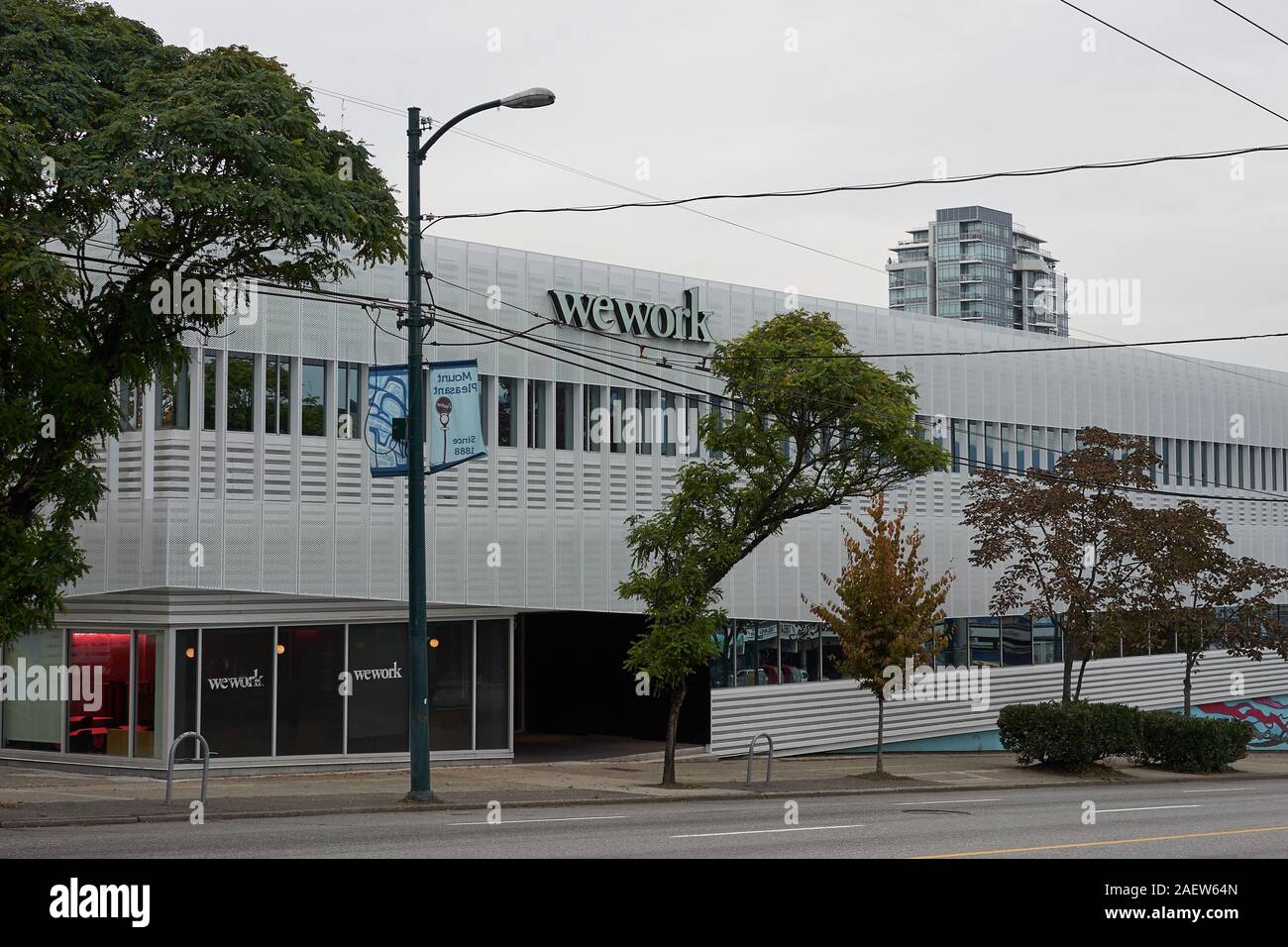 Vancouver, BC, Canada - Ott 12, 2019: Un WeWork co-working space location a Vancouver. Foto Stock