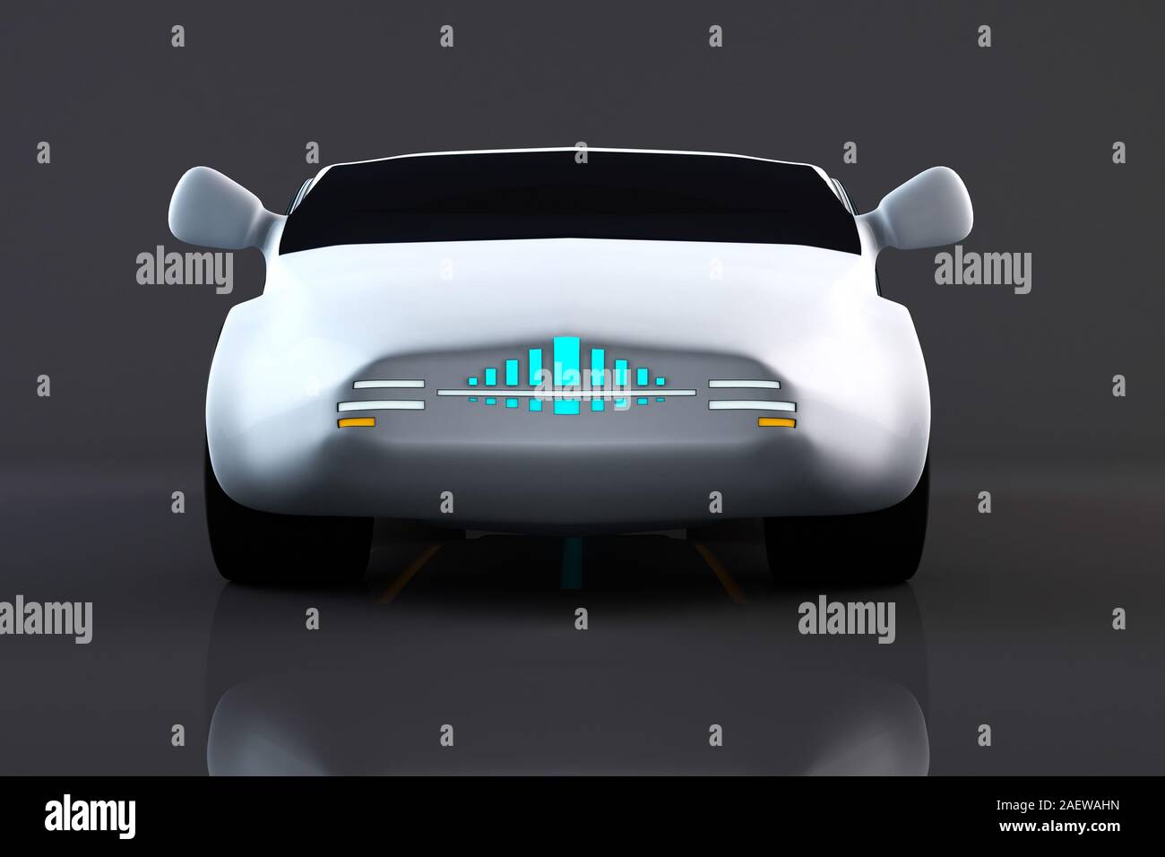 Autonomo Veicolo elettrico Concept Design 3D illustrazione Foto Stock